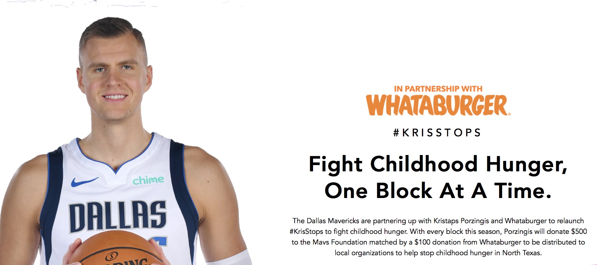 Kristaps Porzingis' mission: fight childhood hunger, one block at a time -  The Official Home of the Dallas Mavericks