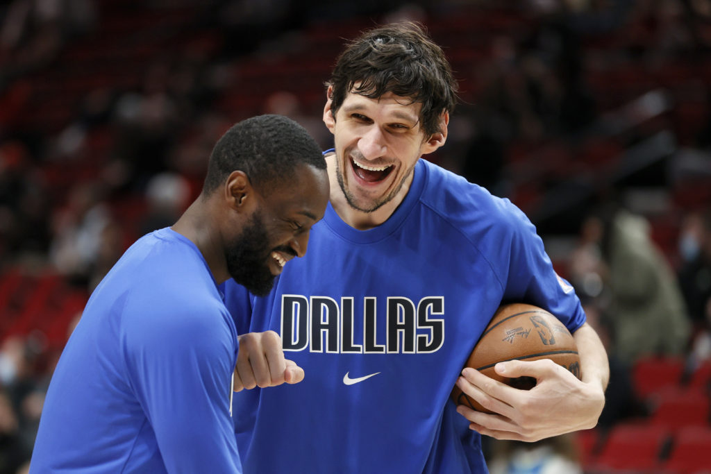 Watch: Boban Marjanovic mercilessly blocks every kid's shot during  Mavericks hoop camp